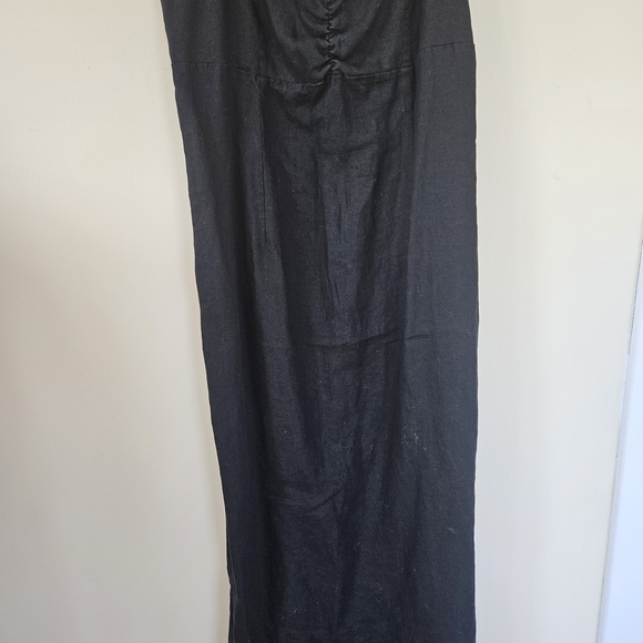 Y2K Old Navy Linen Black Maxi Skirt - Picture 2 of 6
